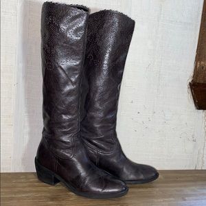 Franco Sarto 'Ponzi' Tall Lasercut Leather Boots